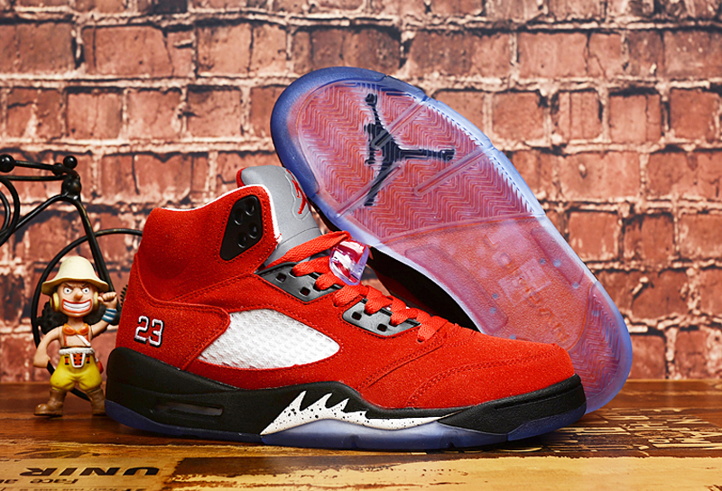 2019 Air Jordan 5 GS Graffiti Red Black White Shoes - Click Image to Close